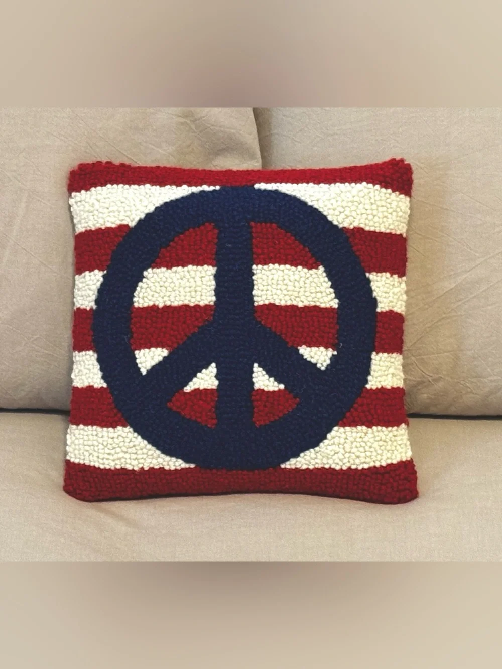 Patriotic Peace sign pillow